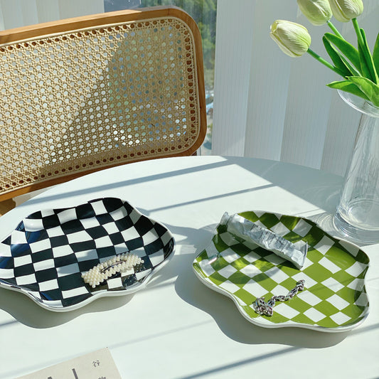 Ceramic Checker Tray