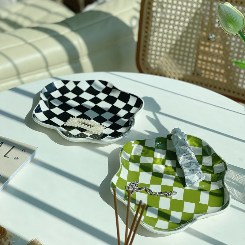 Ceramic Checker Tray