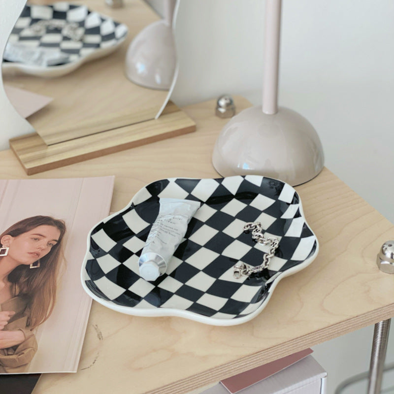 Ceramic Checker Tray