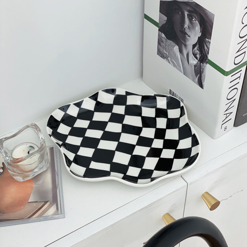 Ceramic Checker Tray