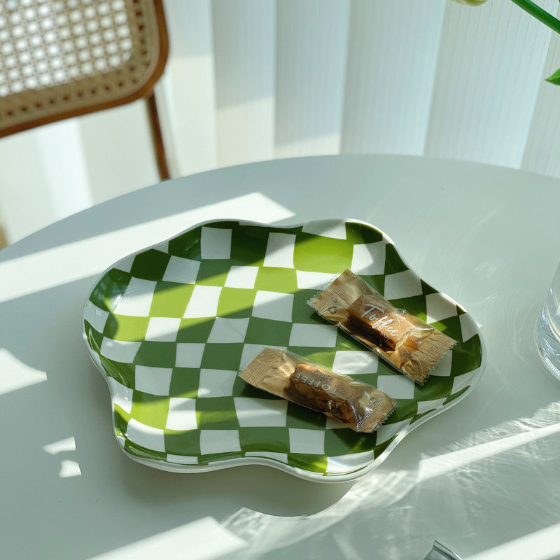Ceramic Checker Tray